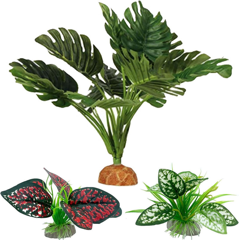 Moonorange Reptile Artificial Plants, Terrarium Plants Decorations Supplies, Aquarium Fish Tank Plant, Amphibian Habitat