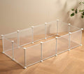 LURIVA Transparent Clear Small Animal Playpen, Guinea Pig Cages, Puppy Dog Playpen, Pet Playpen, Rabbit Bunny Indoor Fen