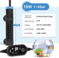 hygger Ceramic Submersible Aquarium Heater, New Explosion-Proof Fish Tank Water Heater with External Temp Controller Aut