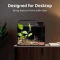 NICREW 2.5 Gallon Nano Nature Aquarium Kit Betta Fish Tank, Complete, Black