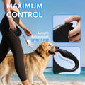 TUG Quest Retractable Dog Leash | 360° Tangle-Free | 26 ft Tape (XL, Black)