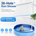 Bearded Dragon Pool with Water Fountain Flow Valve, Electric Reptile Tub