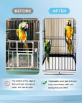 Niwaes Disposable Bird Cage Liner Birds Cage Liners Super Absorbent Birdcage Liners Parakeet Cage Training Accessories with Quick-Dry Surface for Cockatiels Canaries Parrots