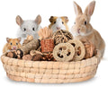 31PCS Rabbit Chew Treat Toys for Teeth Health, Natural Bunny Enrichment Toys for Boredom & Stress Relief, Keep Busy Toys