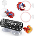 Betta Fish Toys, 1 Betta Fish Tunnel Hammock, 1 Fish Mirror with Floating Ball & 2 Exercise Training Ring Toys, Betta Fi