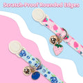 LIONET PAWS 2 Pack Breakaway Cat Collars, Cute Soft Cotton Pink Strawberry & Blueberry Kitten Collars with Bell for Boy Girl Cats