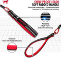 Tuff Pupper Chew Proof Dog Leash | Steel Cable Bite Resistant Lead | Twist Lock Carabiner | Heavy Duty for Large Dogs & 
