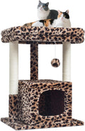 SYANDLVY 27" Cat Tree for Indoor Cats, Activity Tower with Scratching Posts