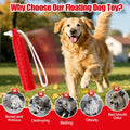 Horolas Dog Float Toy, Retriever Training Dummy, Floating Dog Toys for Water Fetch, Lightweight for Float on The Water Pool Fetch Rope, Interactive Pool Toy for Small to Large Dogs
