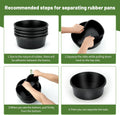 2Pcs Rubber Feed Pan, 1 Gallon Horse Feed Bucket
