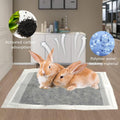 kathson 100 Piece Rabbit Pee Pads,Disposable Pet Pees Pad,Cage Black Carbon Liner,Super Absorbent Leak Proof Cushion Red