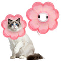 EXPAWLORER Cat Cone Collar Soft, Cat E Collar Recovery After Surgery to Stop Licking, Adjustable Waterproof Cute Neck Elizabethan Pet Kitten Puppy Donut Pillow for Cats Puppy Wound Healing, PinkM
