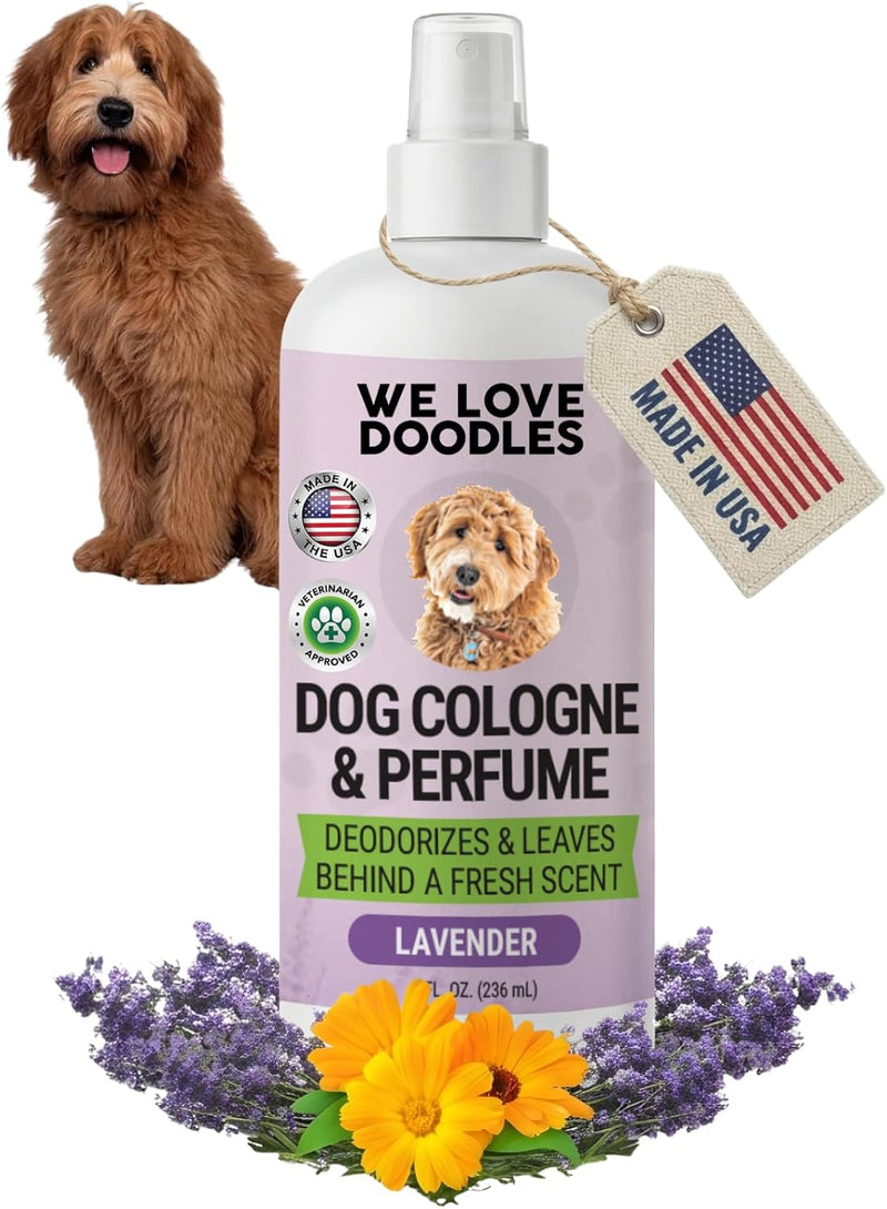 Dog Perfume & Cologne Spray, Long Lasting Deodorizer, Lavender, USA Made