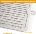 Ptlom Pet Placemat for Dog and Cat, Anti-Slip Waterproof Dogs Feeding Mat Prevent Food and Water Overflow, Bowl Mats Sui