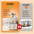 SculPong Clear Acrylic Plastic Dog Playpen with Door, 23.6"H Transparent DIY Puppy Cat Pet Play Pen, Modular Fence for Dog, Cat, Pig, Rabbit, Ferret, Easy Assemble Dog House Crate Kennel Whelping Cage