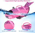 Malier Dog Life Jacket, Ripstop Dog Life Vest with High Buoyancy for Swimming Boating, High Visibility Shark Puupy Lifes
