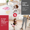 Pet Soft Dog Suspenders 2 Pieces Female Dog Diaper Suspenders for Dogs Diaper Keeper Suspender for Dogs Skirt, Dress, Diapers (Cute Hearts, S/M)