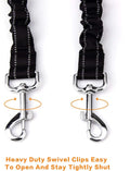 Double Dog Leash for Two Dogs - No Tangle, Comfortable Shock Absorbing Reflective Bungee Leash
