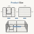 DUMOS Dog Playpen 24 Inch 8 Panels Indoor Outdoor Metal Pet Fence