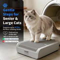 Litter Box Step for Cats, 15.2"×12.3" Wide Litter Box Ramp Non-Slip Litter Step Supports 50lbs, Adjustable 1 or 2 Stairs