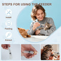 GLIDESMOOTH Kitten Bottle Feeding Kit, Easy-to-Use Kitten Feeding Set, Complete Care Solution for Feeding, Apricot, 1 Set