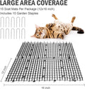 POMEAT Cat Scat Mat with Spikes Cat Deterrent Outdoor Scat Mats for Cats and Dogs (Black)