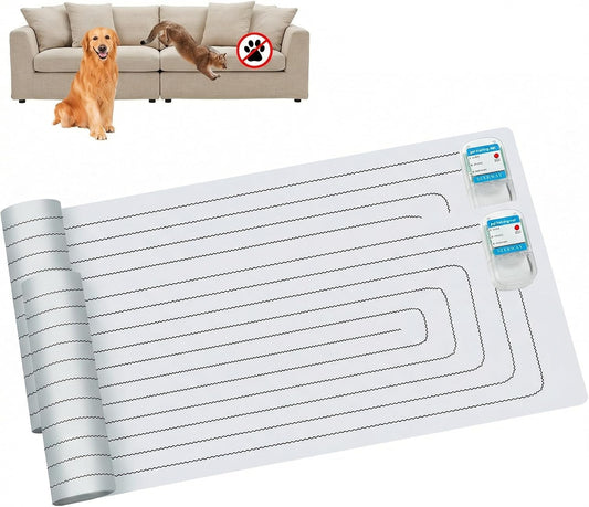 SEERWAY 2-Pack Pet Shock Mat for Dogs and Cats, 60"X12" Electric Barrier Mats to Keep Pets Away from Couch, Bed, Kitchen