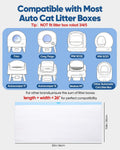 50 Count 26"x11.8" Self-Cleaning Cat Litter Box Bags for Cumrige Fumoi Fsitego Paruuntys Litter box, Pre-Seperated Automatic Litter Box Replacement Drawstring Heavy Duty，10-12 Gallons of Capacity