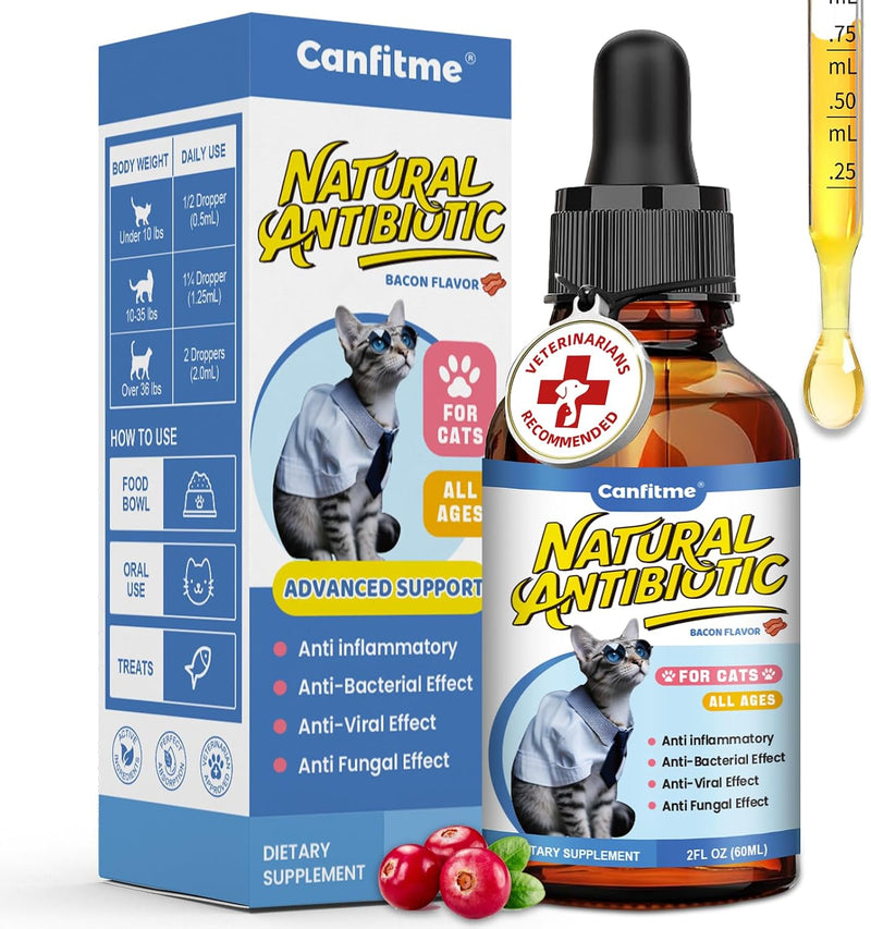 Cat Antibiotic for Infections, UTIs, Respiratory Moments, Cold, & Allergies