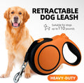 26Ft Retractable Dog Leash, Heavy Duty Great Leash for Dog up to 110 lbs, Anti-Slip Rubberized Handle, One-Handed Brake,