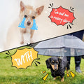 LESYPET Small Dog Umbrella, 29" Width Clear Dogs Umbrella Waterproof Dog Raincoat with Chain Leash for Outdoor Walking R