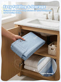 Collapsible Dog Bath Tub for Small Dogs & Cats, Portable Puppy Tub with Side Drain Outlet, Hanging Tab, Foldable Rigid-P
