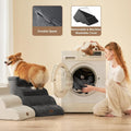 EHEYCIGA 4-Step Curved Dog Stairs for Beds 17.6" H