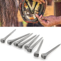 50PCS 1.87 Inch Horseshoe Nails Polished Galvanised Finish Carbon Steel Fasteners Suitable for Woodworking Crafts Leathe
