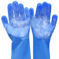 Yintoper Pet Grooming Gloves, Dog Washing Gloves with High-Density Teeth, Heat Resistant Silicone Dog Bath Scrubber with Enhanced Five Finger Design, Bathing and Massaging for Dogs and Cats
