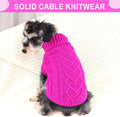 Dog Sweaters for Small Dogs Knit Small Dog Sweater Warm Winter Dog Clothes Girl Turtleneck Puppy Sweater Sleeveless Chihuahua Clothes for Cold Weather Solid Stretchy Pet Cat Outfit (Rose, S)