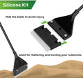 24.5’’ Professional Algae Scraper, Aquarium Blade Cleaner with 10 Pcs Replaceable Blades Stubborn Algae, Suitable for Wa