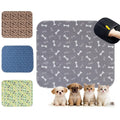 Puppy Pads with Pheromones, Washable Pee Pads for Dogs Potty Training, Reusable Dog Mat with Pet Hair Removal Gloves for Playpen, Crate, Whelping Box (Gray,M)