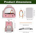 Portable Parrot Travel Cage Carrier with Small Swing Toy&Cage Colorful Toys Set Small Bird Parakeet Bag with Standing Pe