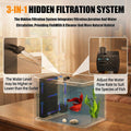 Vehipa Betta Fish Tank 1 Gal (3.7L), Acrylic Nano Aquarium Kit Black