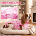 Glittme Dog Surgery Recovery Suit with Breathable Mesh for Female Dogs L