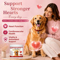 Taurine for Dogs, Heart Support Supplement, Antioxidant - Rich L-Taurine, L-Carnitine, EPA & DHA, CoQ10, Supports Cardiovascular Wellness, Circulation & Heart Function – 120 Chicken Flavour Soft Chews