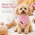 LIONET PAWS Fall Dog Bandana for Small Medium Large Dogs-Pink Pumpkin S