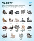 SubstrateSource Natural Aquarium Stones - Dark Bluish-Grey w/White Veins - Iwagumi Aquascaping Rocks, Freshwater Tanks, 