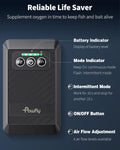 Pawfly Aquarium Lithium Battery Powered Air Pump USB Rechargeable Oxygen Pump Portable Live Bait Aerator Pump for Outdoo