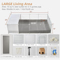Guinea Pig Cages with Corrugated Liner 10ft CNC Small Animal Playpen Indoor Bunny Rabbit Cage Large Critter Habitat Hedg
