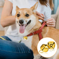 Xthrotsenk 2 Pcs Gold Large Dog Bells 1.18'' Dog Collar Loud Bells Cat Bell Collars Handmade Metal Puppy Hanging Ring Bell with Ring Pet Pendant Accessories for Dogs Cat Pet