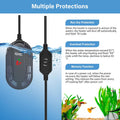 hygger Small Aquarium Heater, 50W Submersible Betta Fish Tank Heater with Adjustable Temperature External Controller, Tu