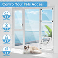 Vertical Cat Door for Window, Fits 41"-62" Height Window, 1-Min Install | Aluminum Frame + HD Glass | Weatherproof Desig