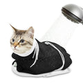 Cat Bathing Bag, Breathable Mesh Cat Shower Bag Anti Scratch Adjustable Grooming Washing Bag for Nail Trimming Soft Polyester